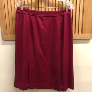 NWT Rose Cranberry Wool Ann Taylor Skirt